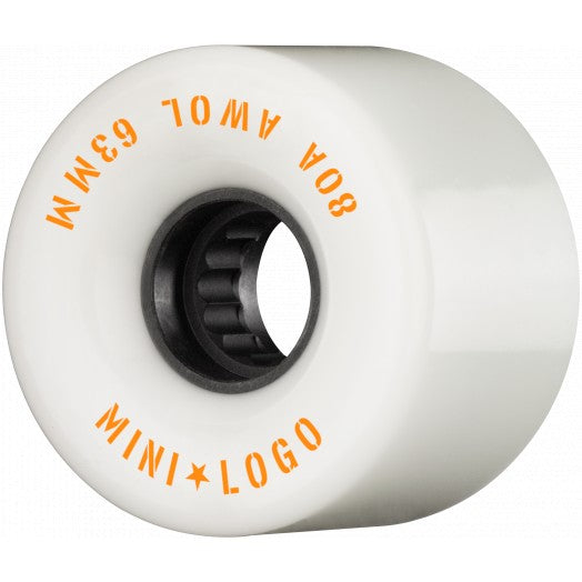 Mini Logo AWOL Wheels A-Cut 63mm 80a - White (Set of 4)