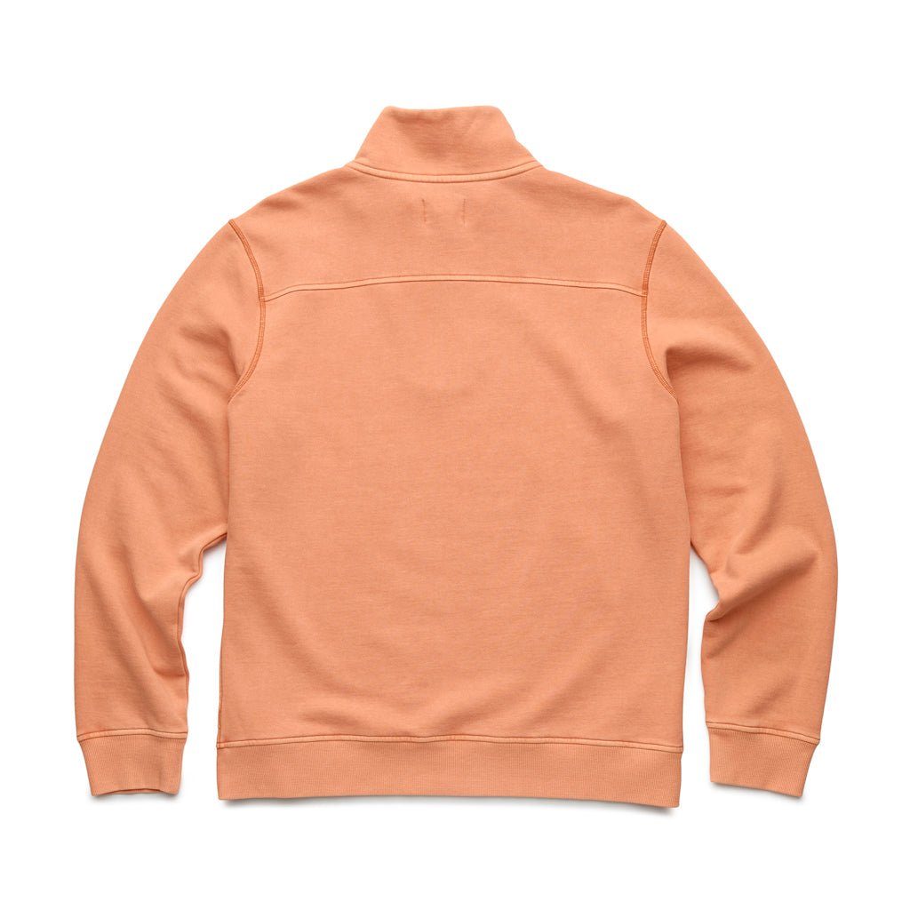 Bobby Heavy Wash Fleece Zip Mock - Burn Sienna
