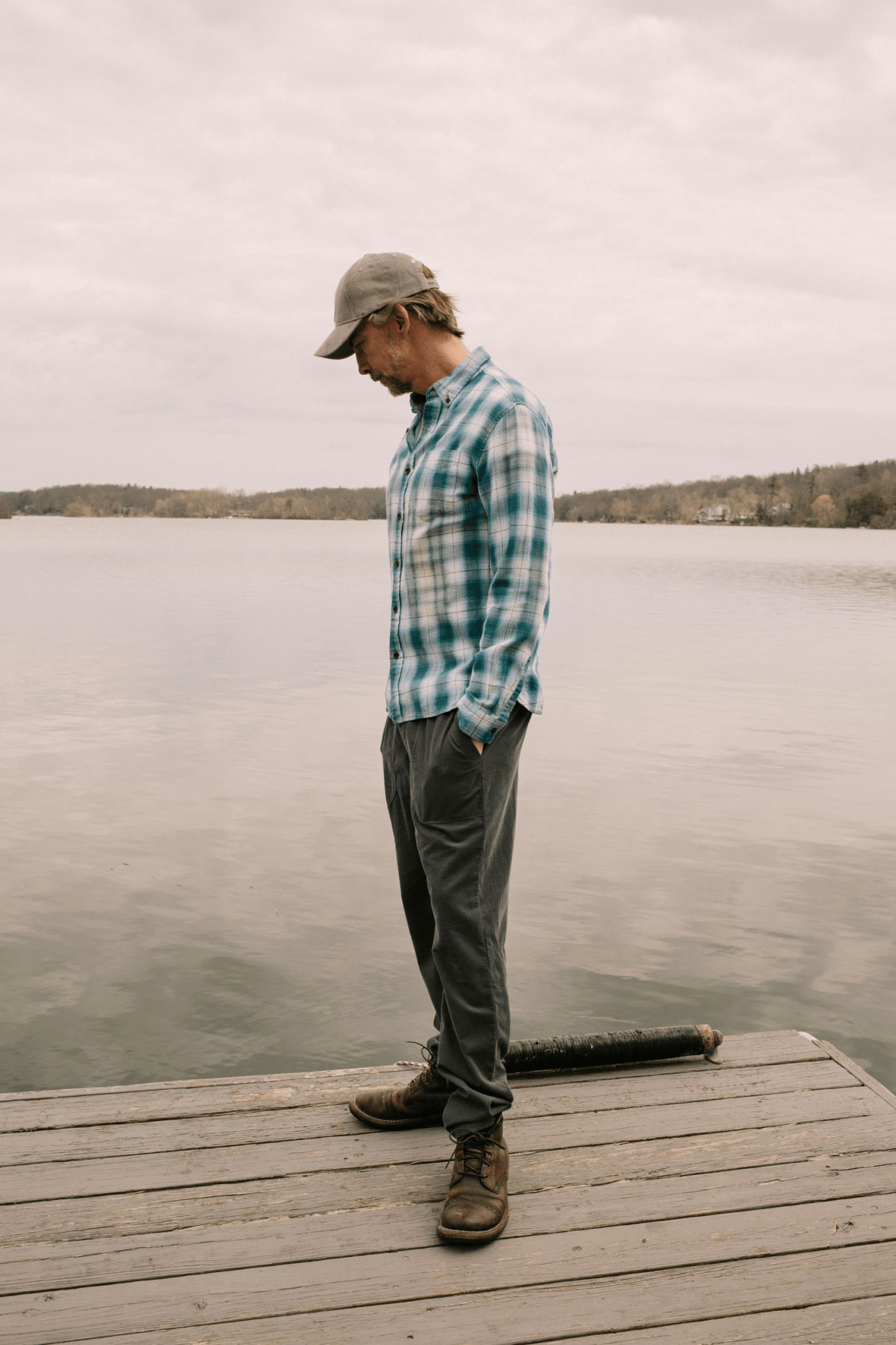 Brian Washed Twill Plaid Shirt - Blue Combo