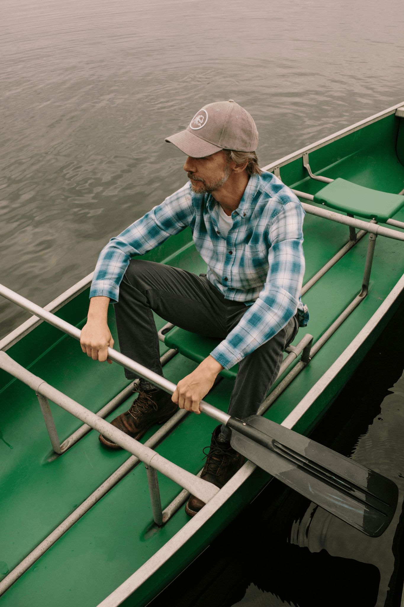 Brian Washed Twill Plaid Shirt - Blue Combo