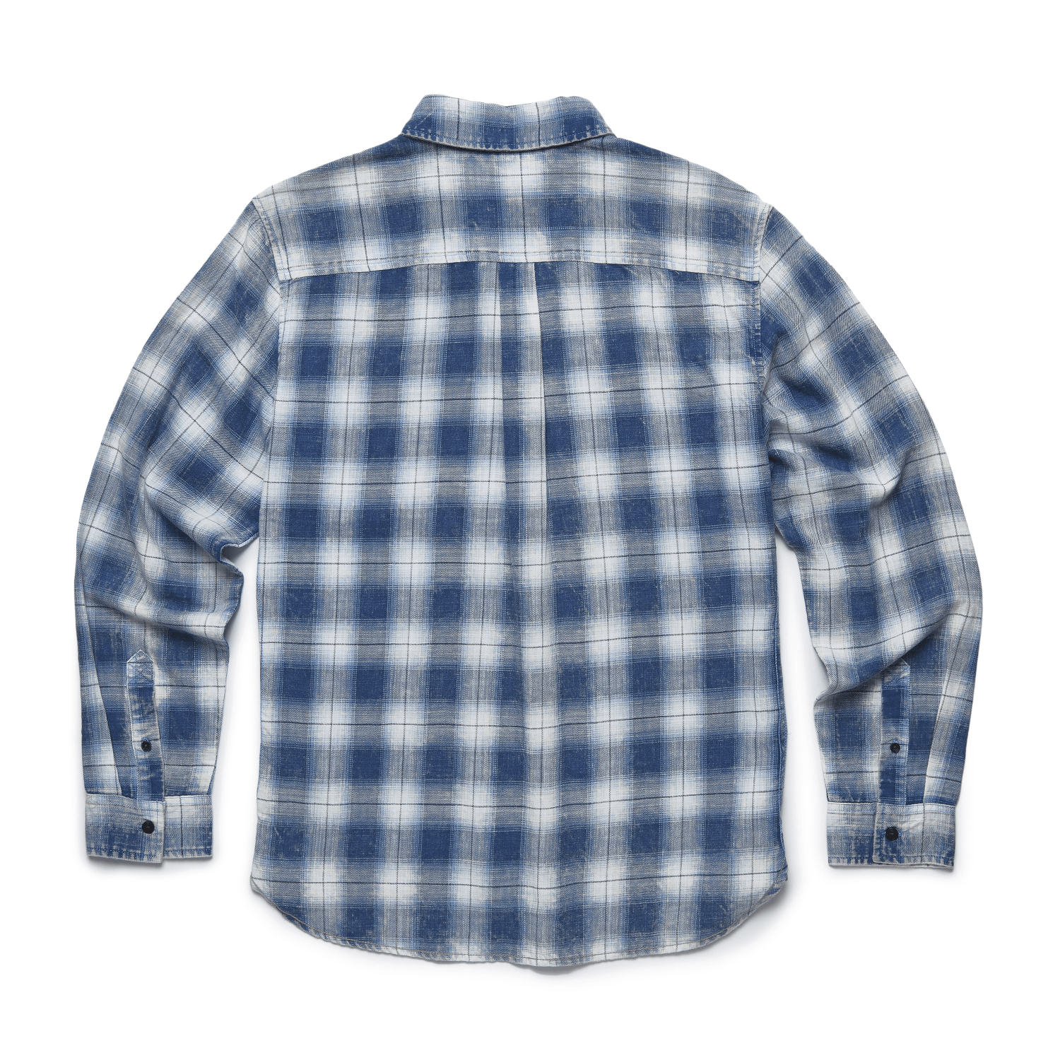 Brian Washed Twill Plaid Shirt - Blue Combo