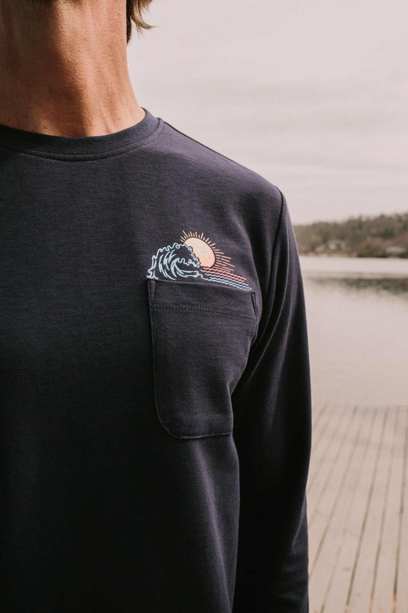 Chris French Terry Tee - Navy Blazer
