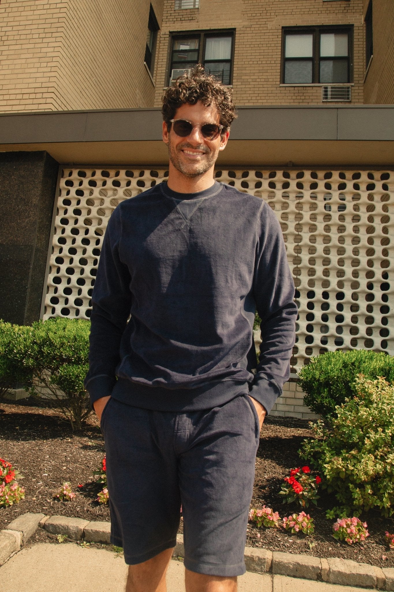 Chuck Velour Drawstring Short - Navy Blazer