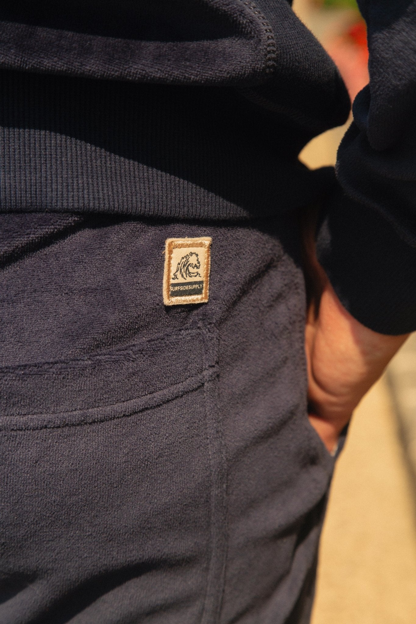 Chuck Velour Drawstring Short - Navy Blazer