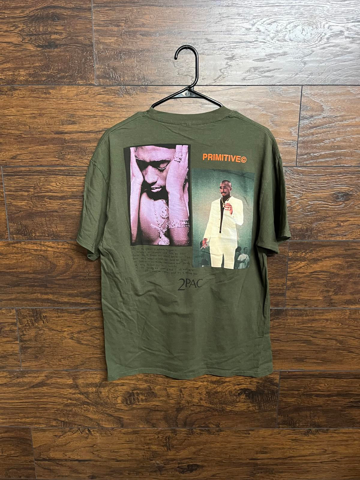 T-shirt 2pac x Primitive Skateboards Collab Tupac Shirt - L