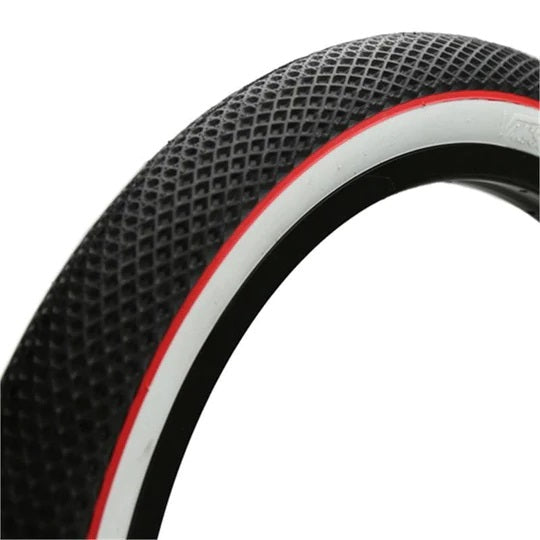 Cult BMX X Vans Juvenile Tire 18″ - White Wall/Red Stripe