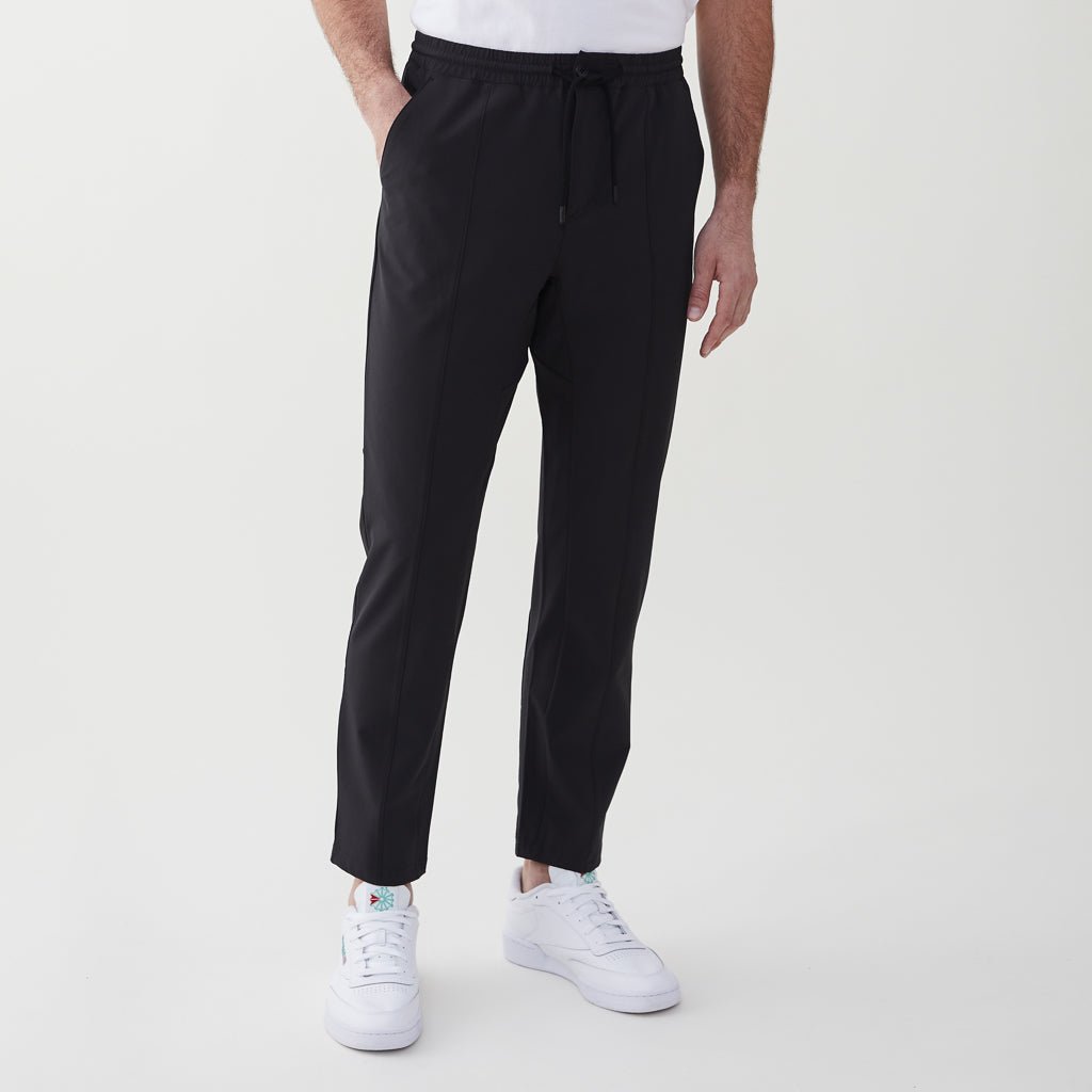 Otis Pleated Track Pant Black