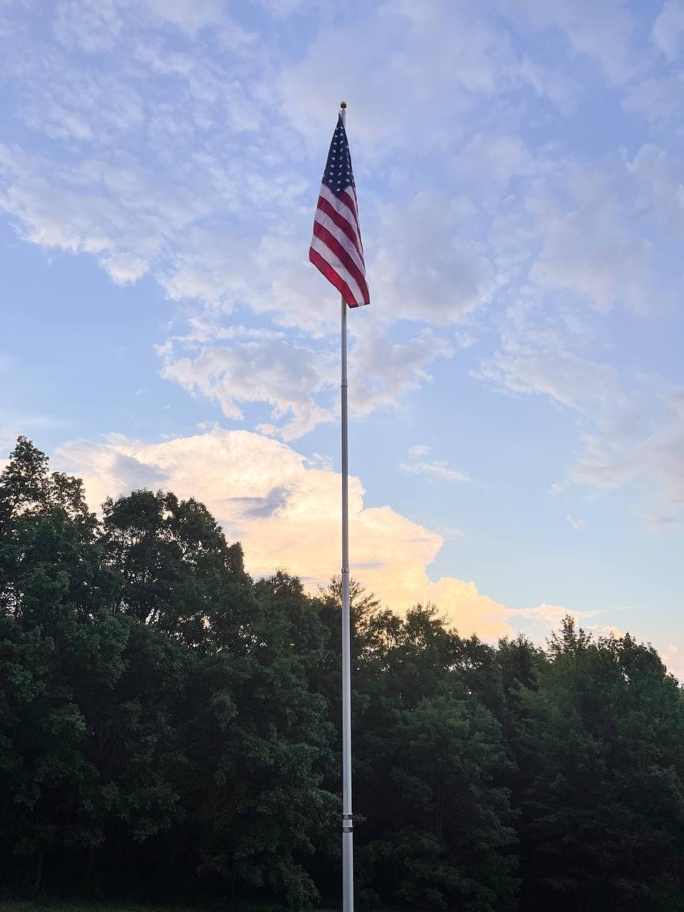 Rise Flagpole 20 Foot Silver