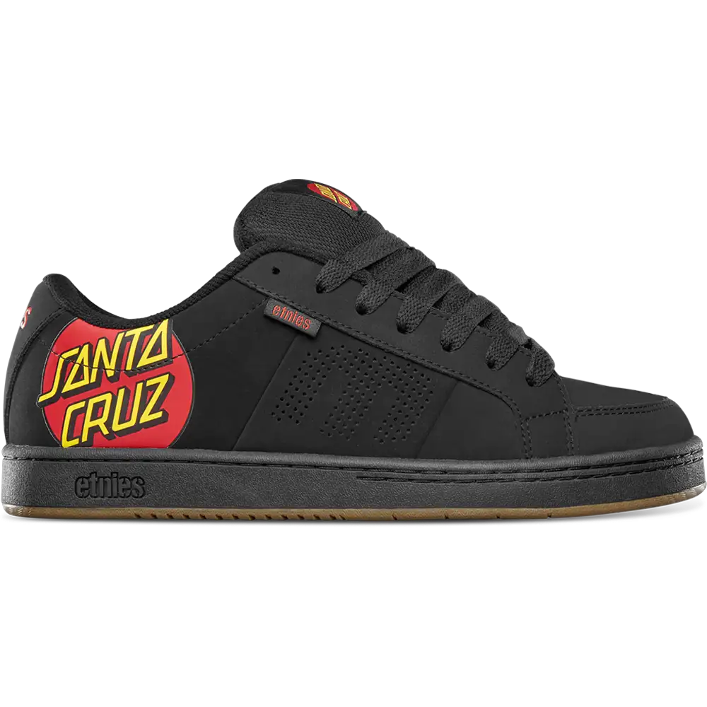 ETNIES x SANTA CRUZ KINGPIN BLACK SKATEBOARD SHOES