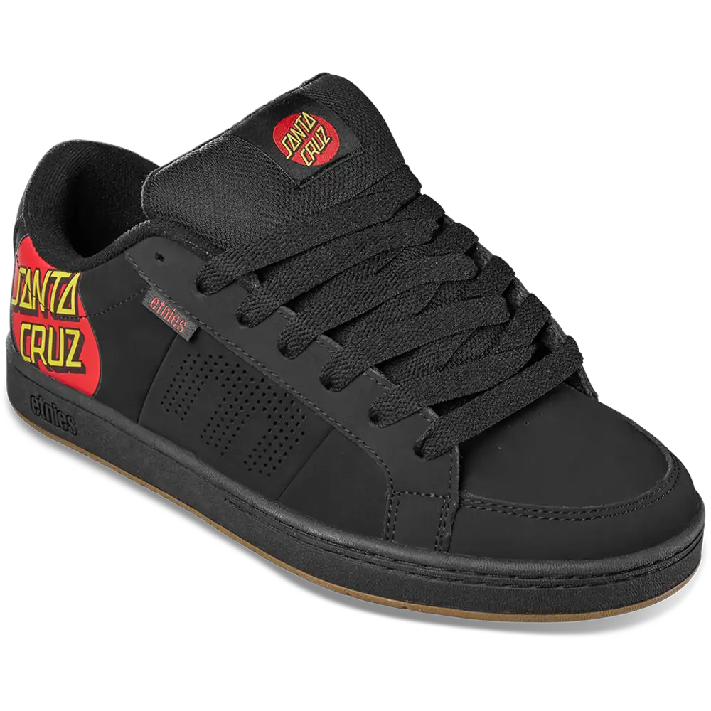 ETNIES x SANTA CRUZ KINGPIN BLACK SKATEBOARD SHOES