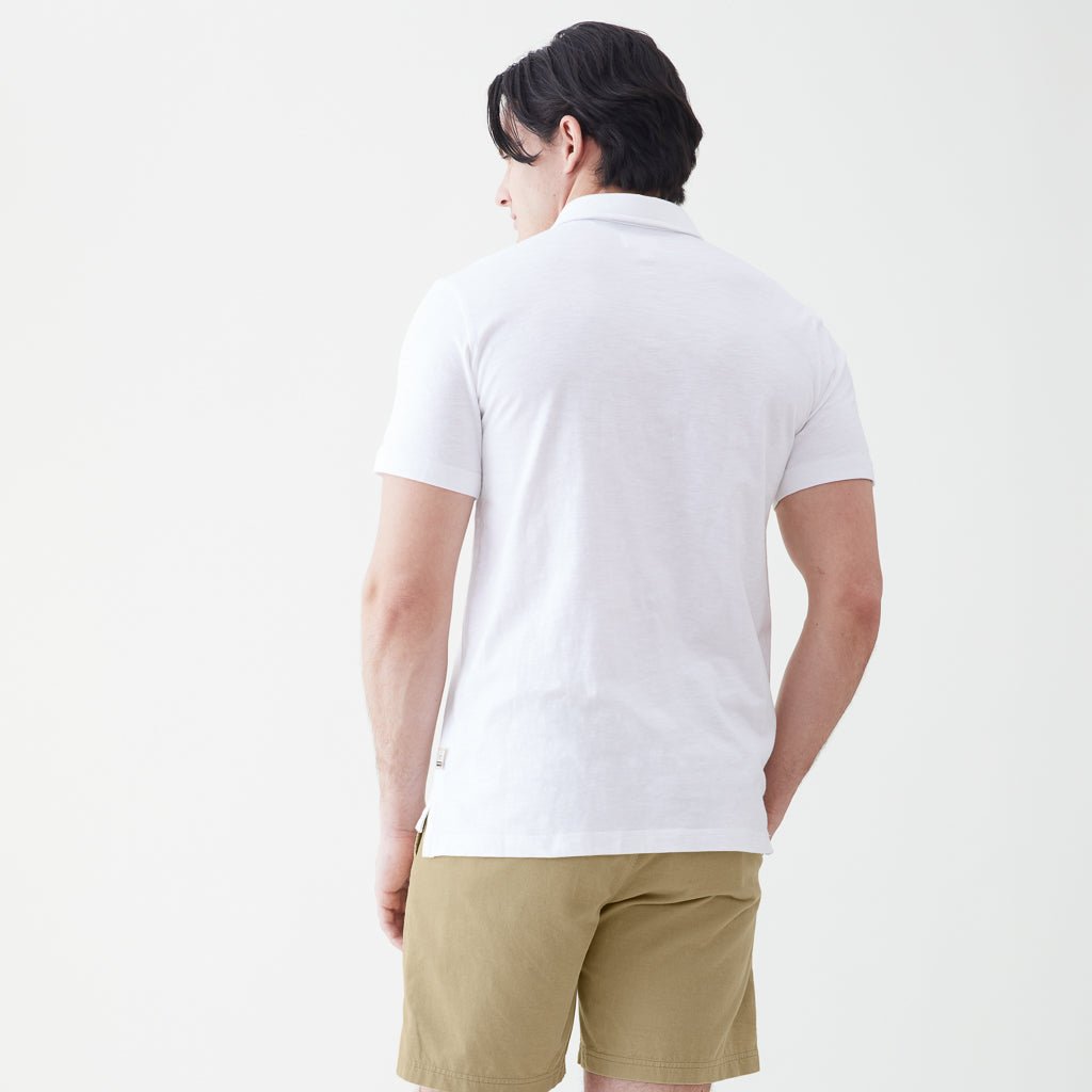 Ryan Floral Polo - White