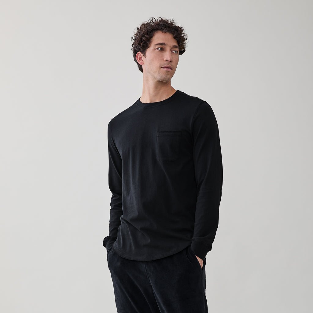 Salty Scoop Long Sleeve Jersey Tee - Black