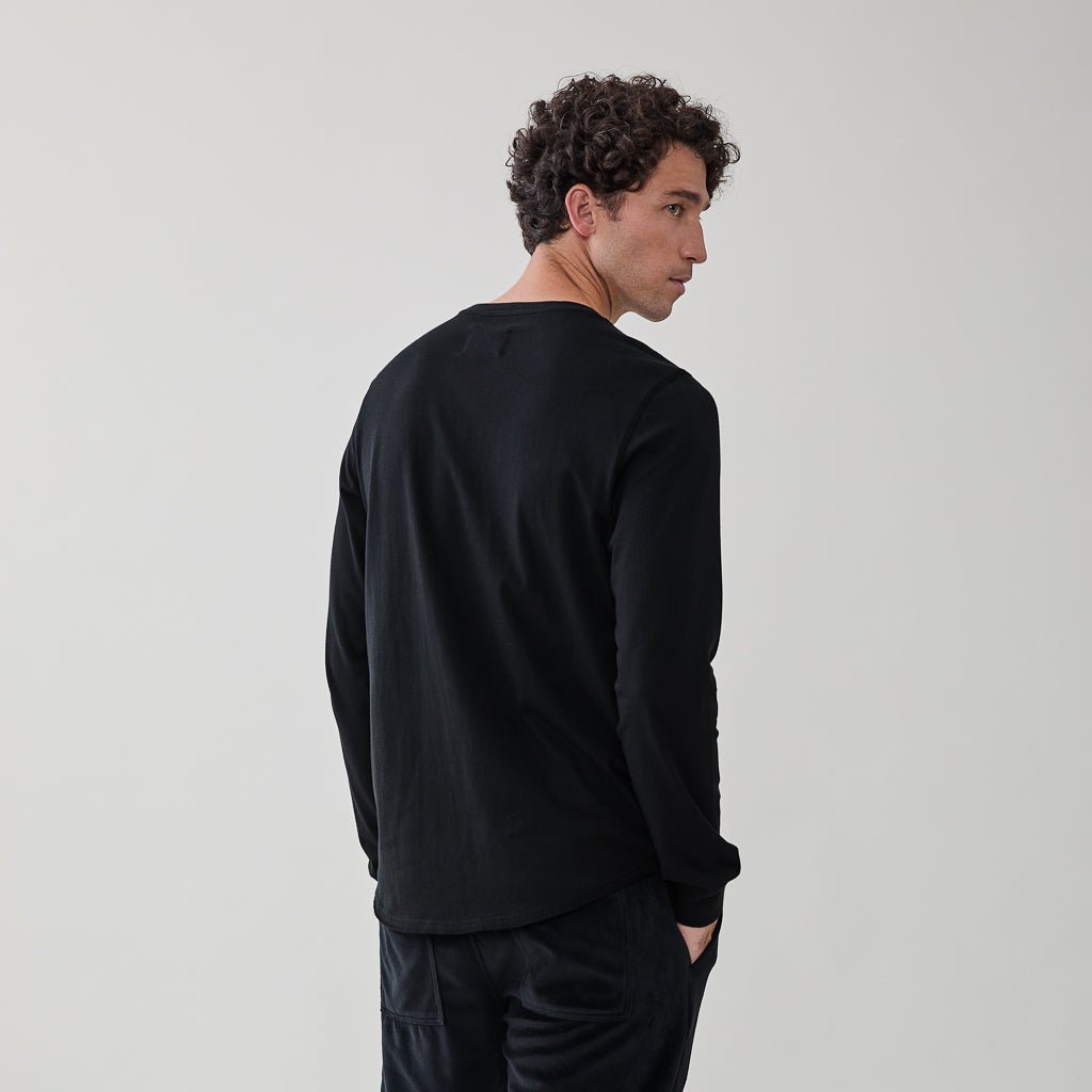 Salty Scoop Long Sleeve Jersey Tee - Black