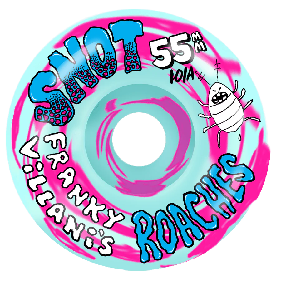 Snot Franky Villani Roaches Blue Swirl 55mm 101a Skateboard Wheels