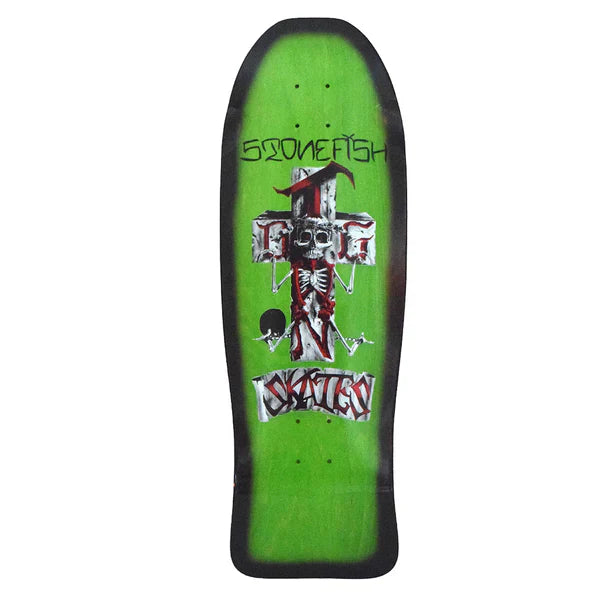 Dogtown Stonefish 80s Reissue Skateboard Deck - 10.125″ Lime/Black Fade