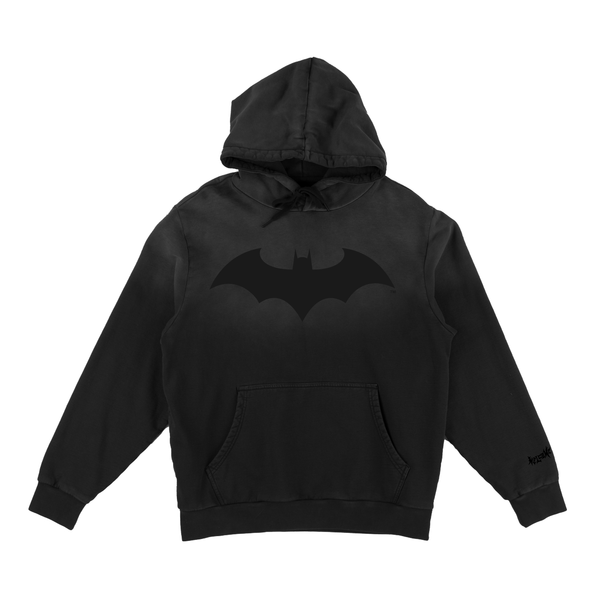 WELCOME X BATMAN BAT LOGO SUN-FADE HOODED SWEATSHIRT