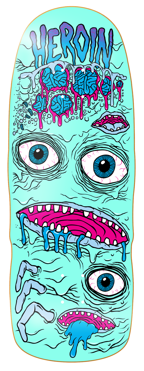 Heroin Mutator Mini 10.5" Skateboard Deck