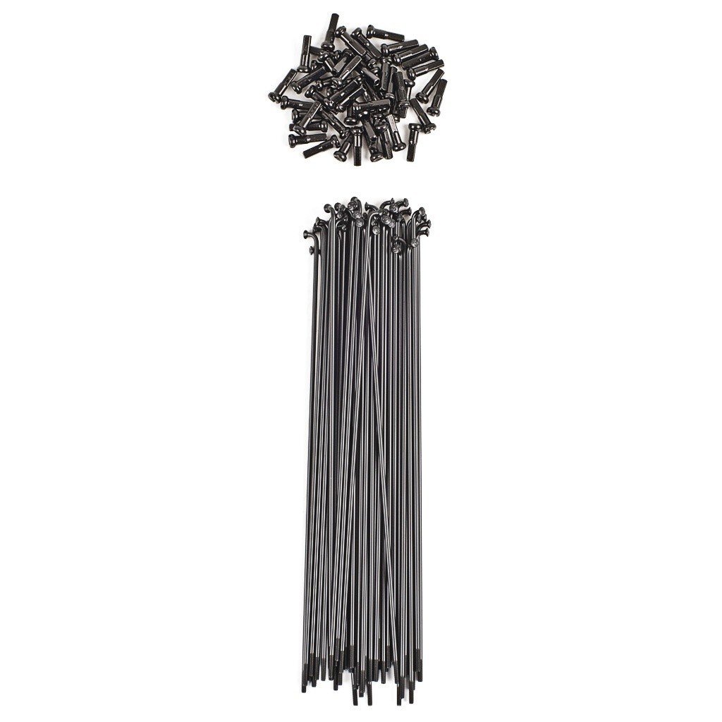 Shadow Conspiracy BMX Straight Spokes 184mm - Black (Pack of 40)