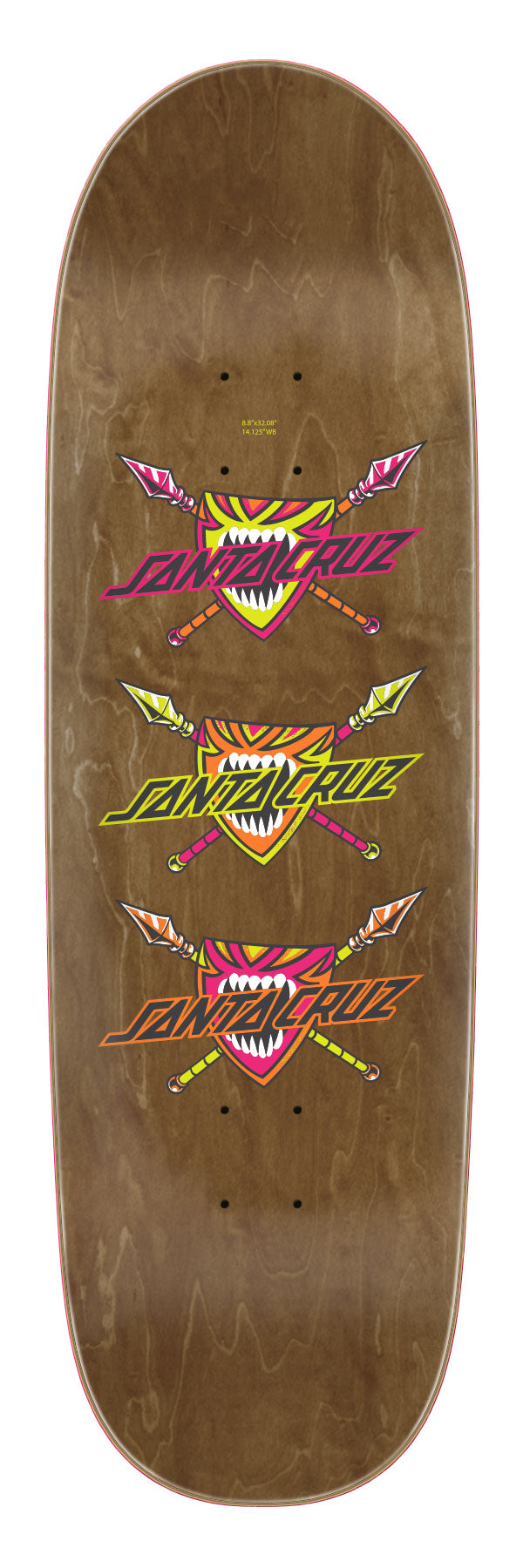 Santa Cruz Salba Firedance 8.8" Egg Skateboard Deck