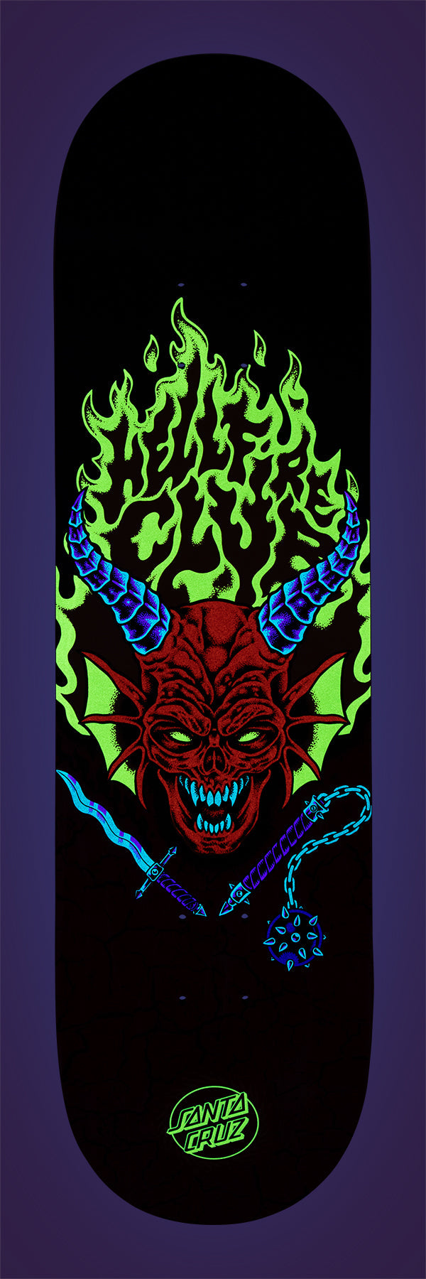 SANTA CRUZ x STRANGER THINGS HELLFIRE CLUB 8.25" COMPLETE SKATEBOARD