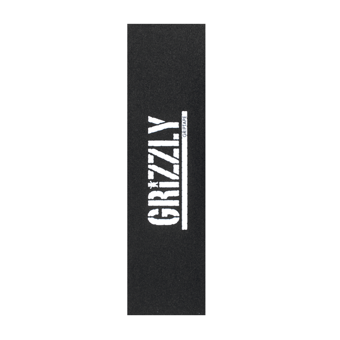 Grizzly Griptape Stamp Print Single Sheet 9″x33″ - Black/White
