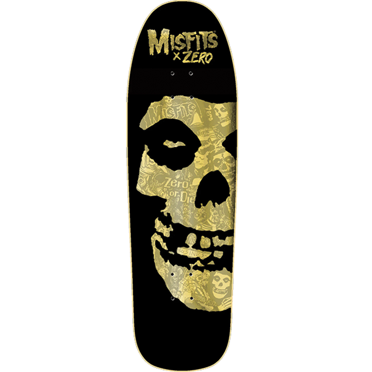 Zero Misfits Collage Shaped Skateboard Deck - 9.25″ Gold Foil