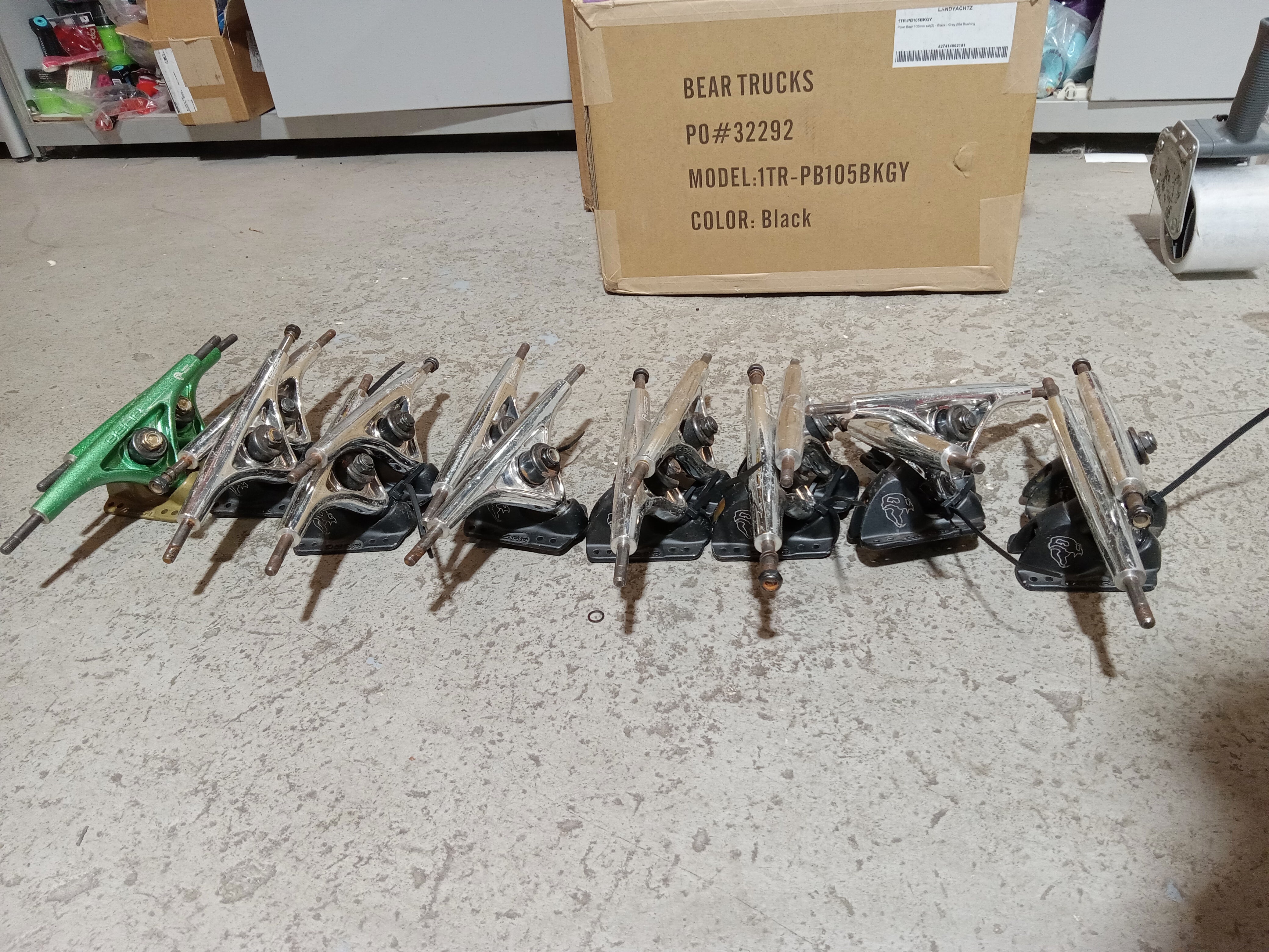 Bear Grizzly Floor Model Trucks 180mm 50° - Chrome (Pair)