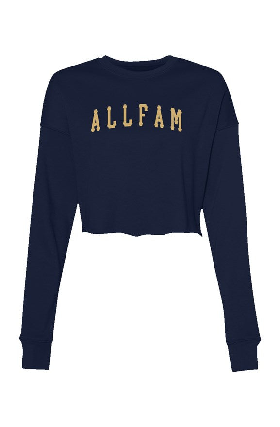 ALLFAM BALLERS WMNS CROP CREW NVY/TAN