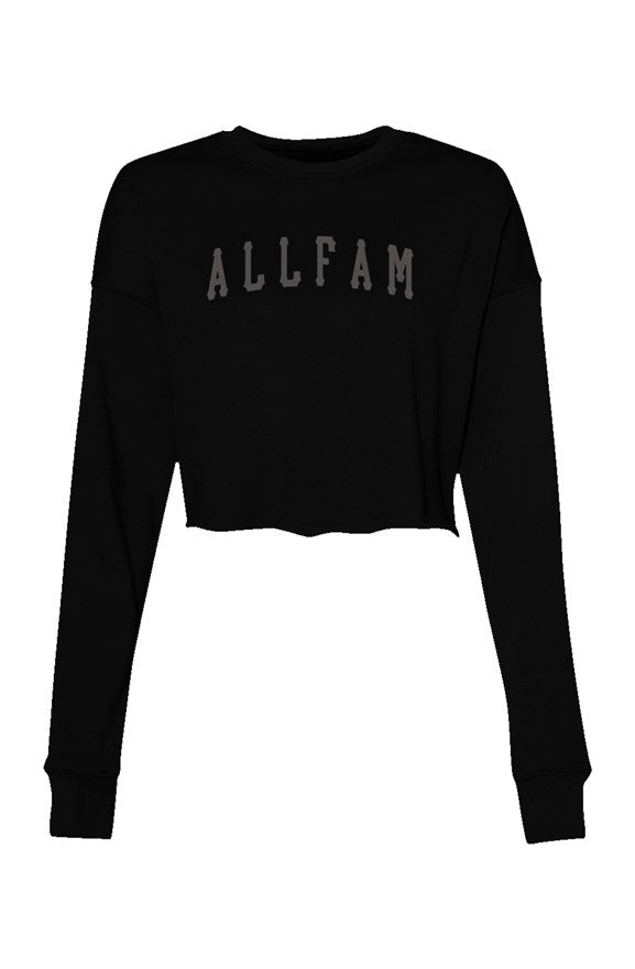 ALLFAM BALLERS WMNS CROP CREW BLK/BLT