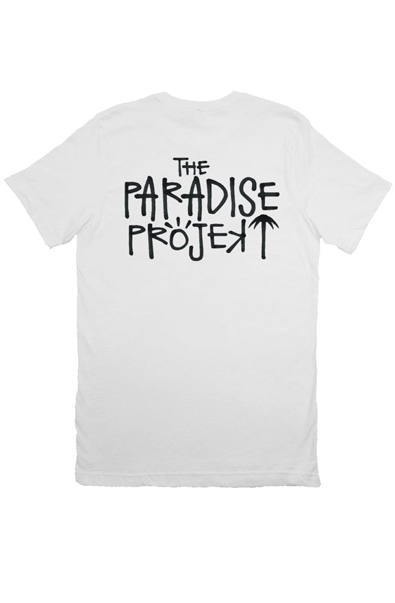 PARADISE PROJEKT PALM T WHT/BLK