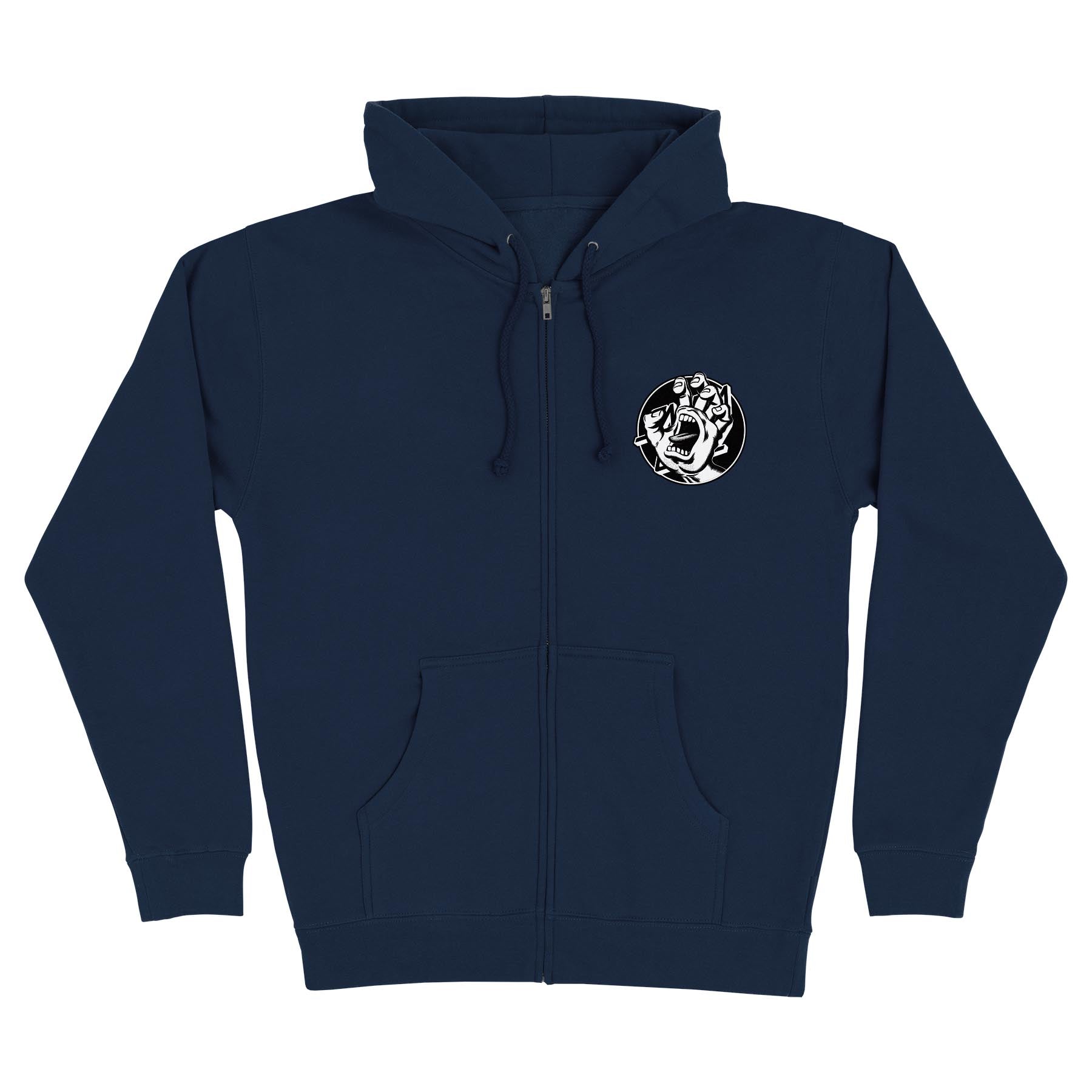 Santa Cruz Hand Dot Zip-Up Hooded Sweatshirt