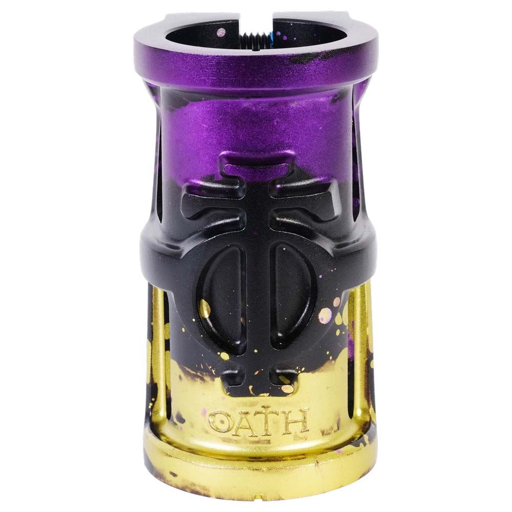 Oath Cage V2 SCS 4 Bolt Clamp - Black/Purple/Yellow