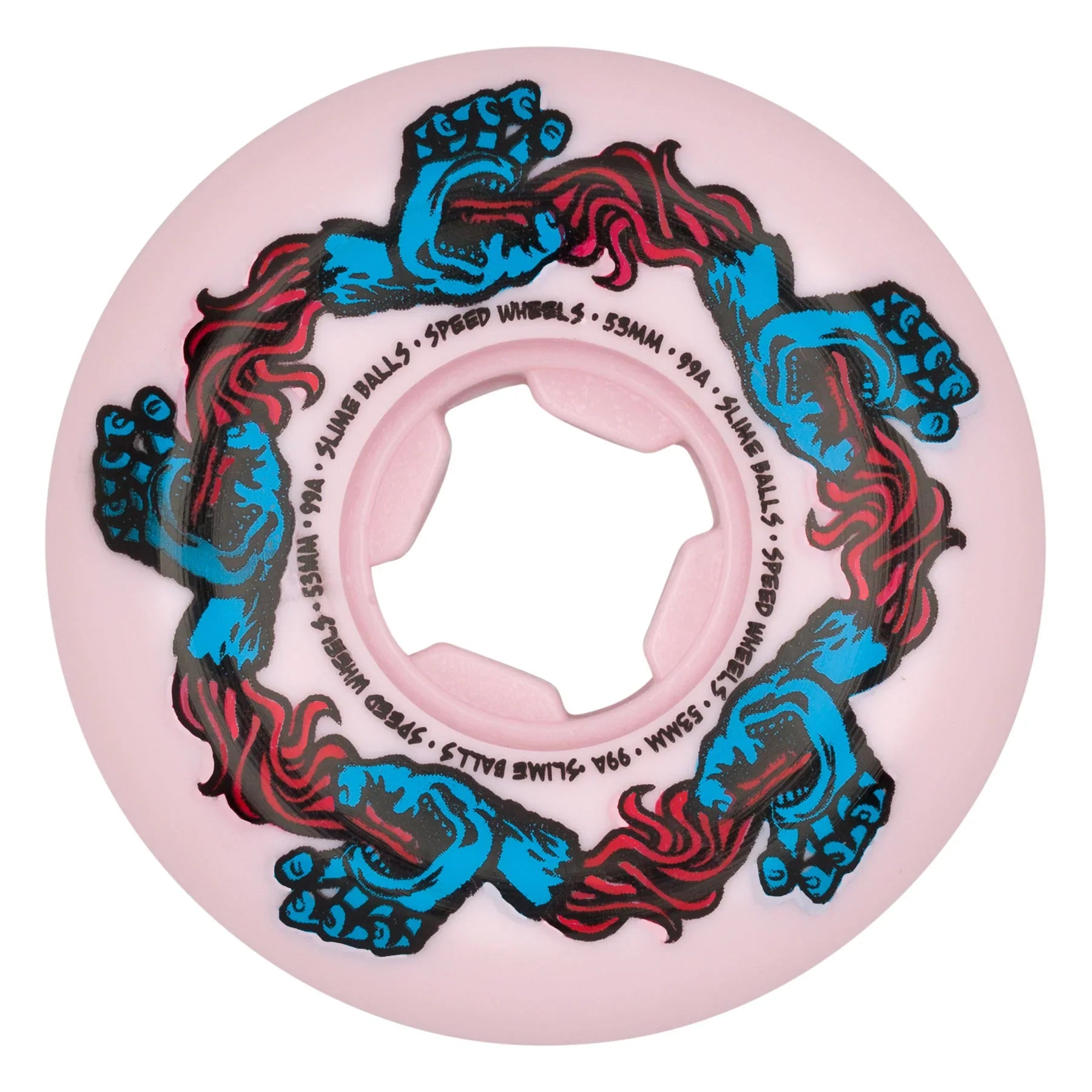 Slime Balls Infinity Hand Speed Balls Wheels 53mm 99a - Pink (Set of 4)