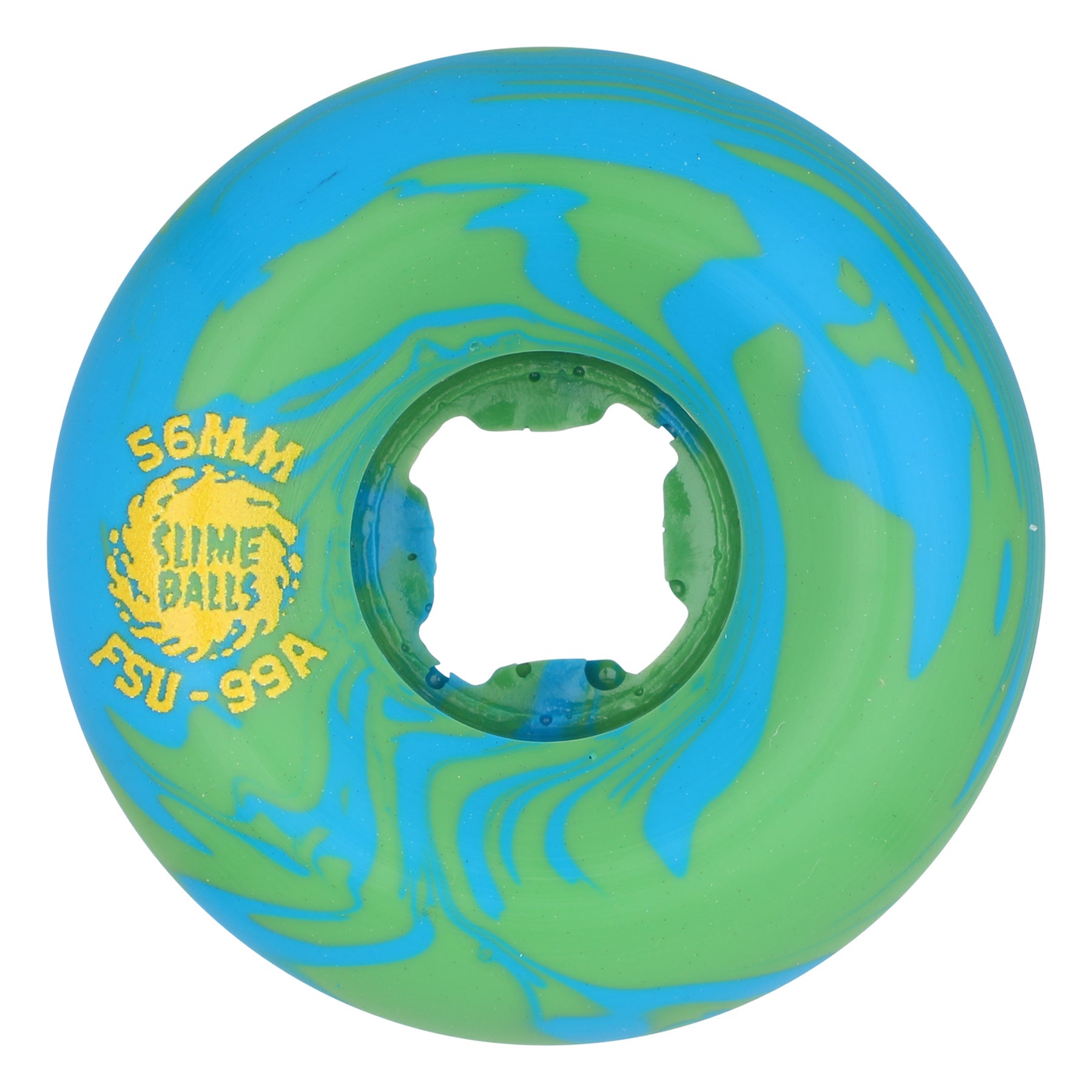 Slime Balls Greyson Fletcher 56mm 99a Vomit Mini Green Blue Swirl Skateboard Wheels