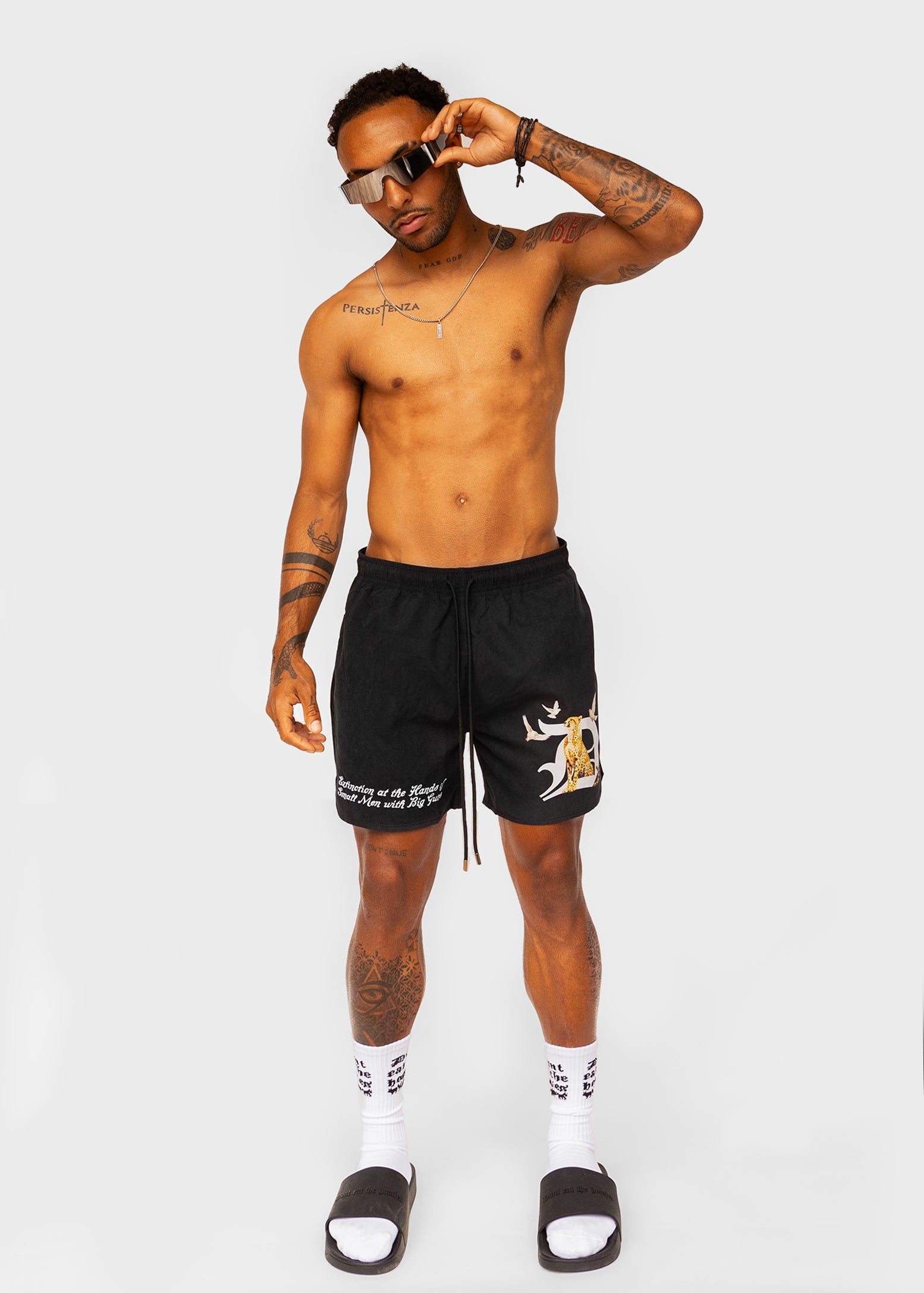 BLACK SAFARI SWIM SHORT