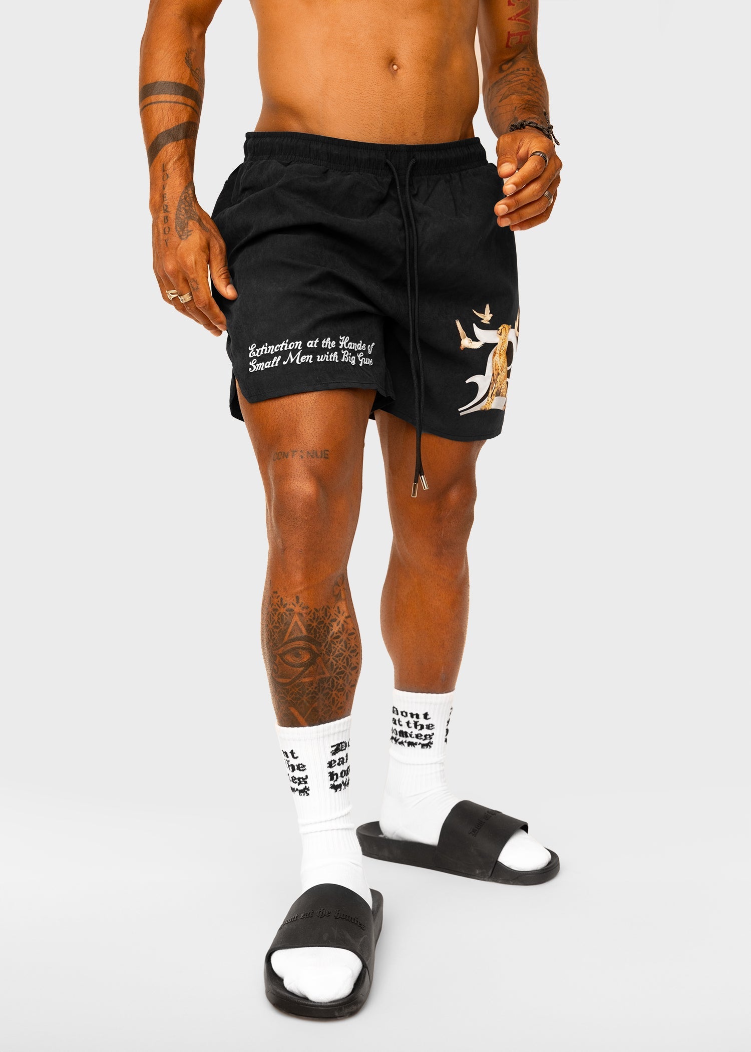 BLACK SAFARI SWIM SHORT