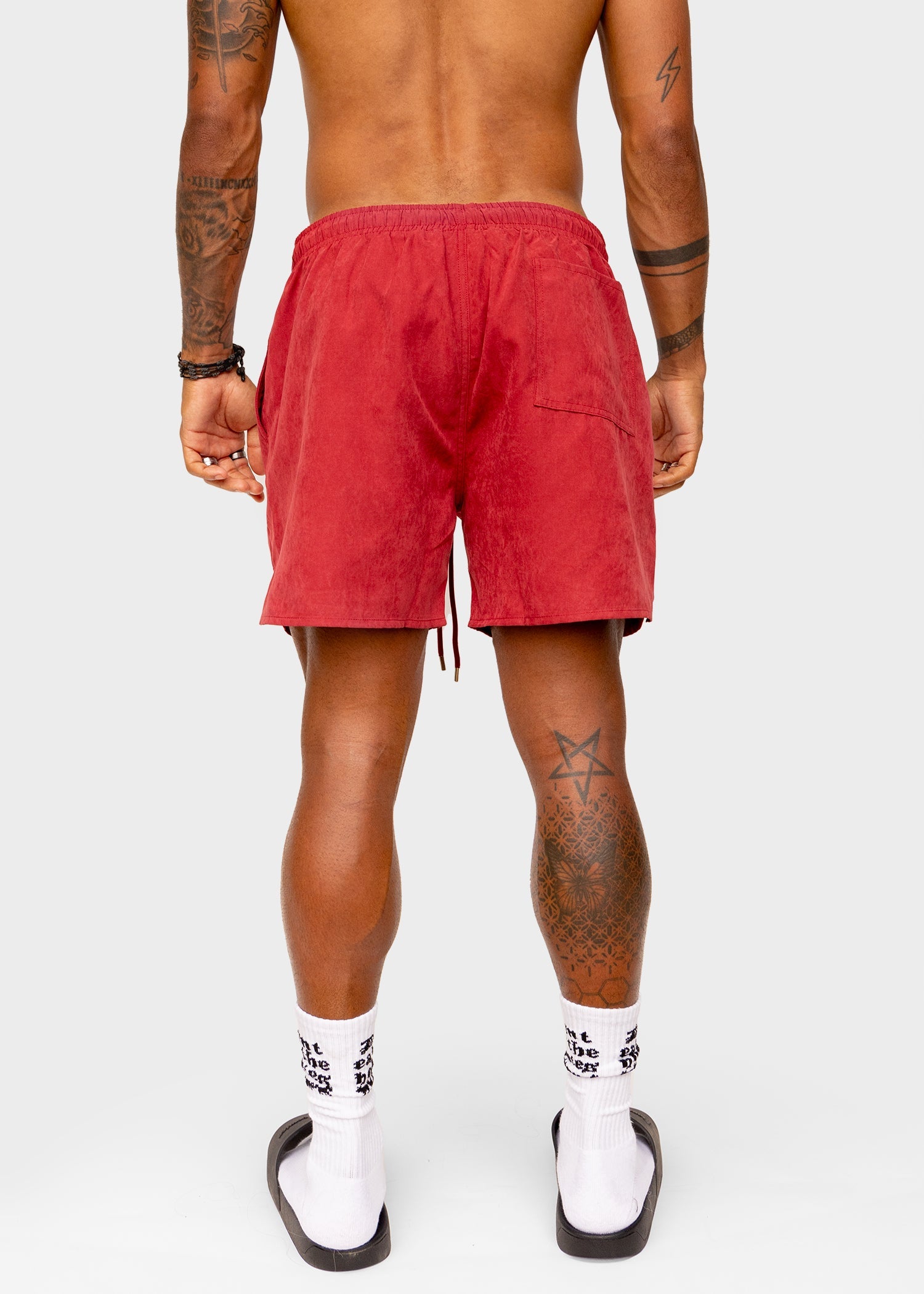 RED SAFARI SWIM SHORT