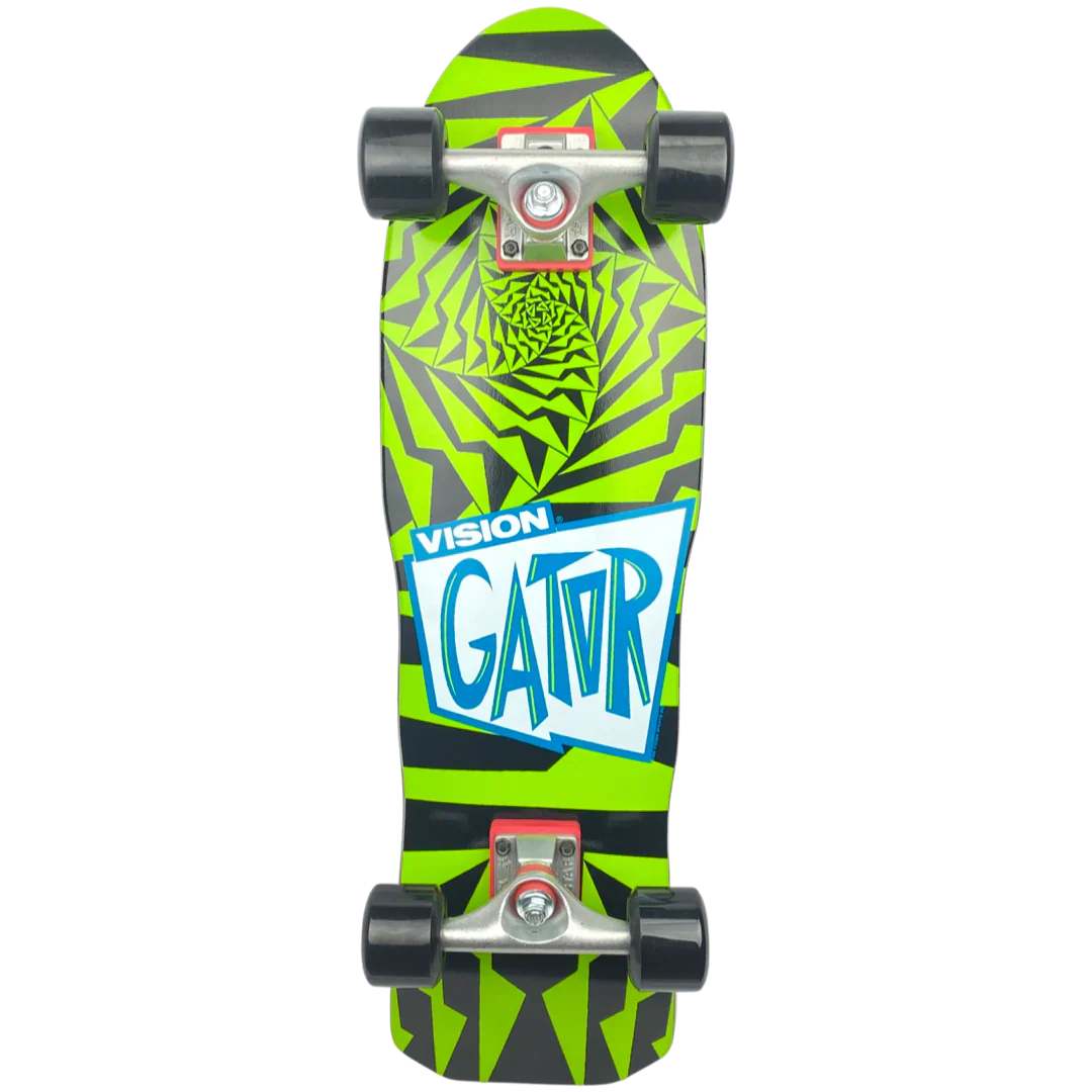 Vision Gator II Mini Cruiser Complete - 8″ Black/Green