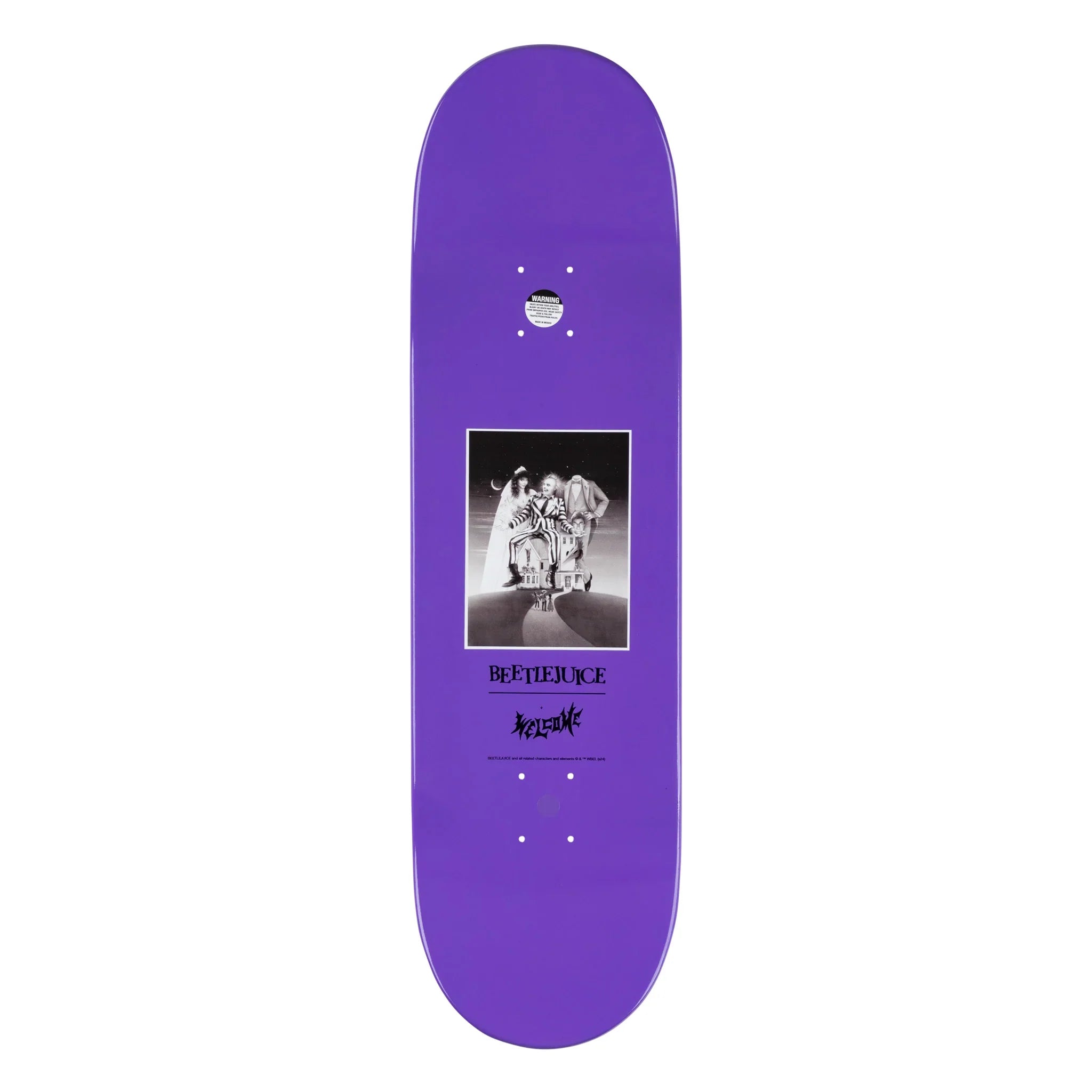 Welcome x Beetlejuice Showtime on Popsicle Deck - 8.5″ Black/Purple Dip