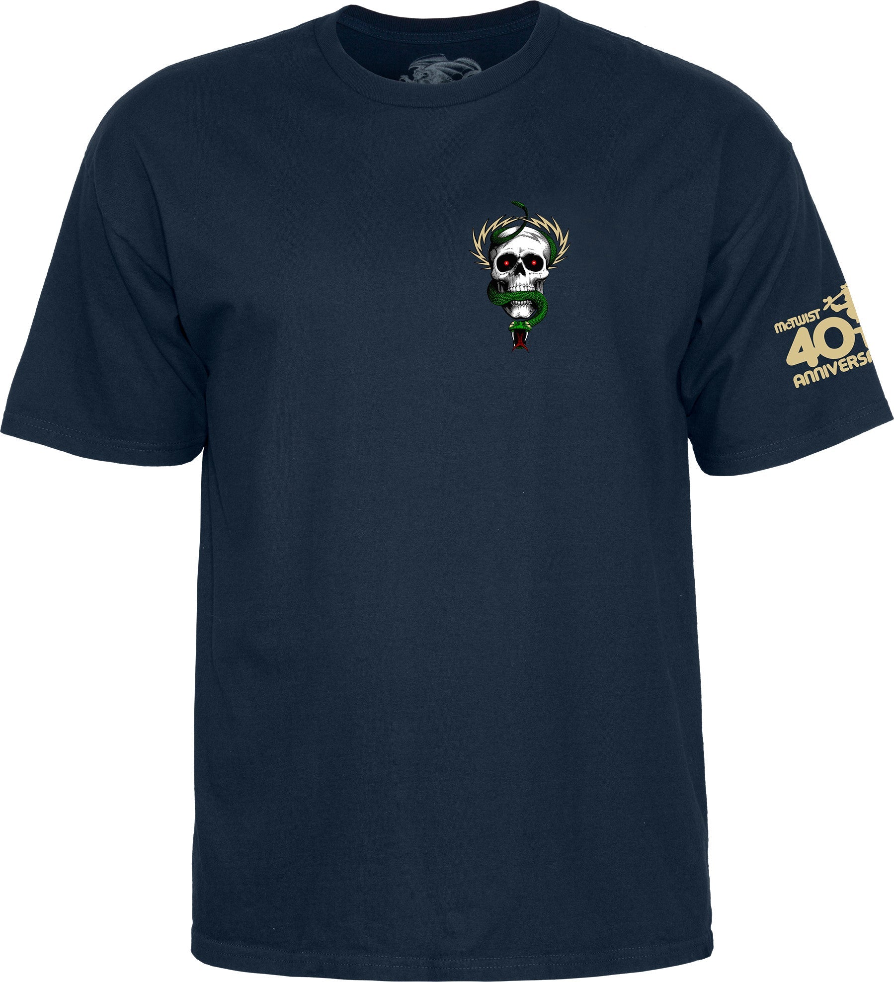 Powell Peralta McGill Skull and Snake 40th Anniversary T-shirt - Navy