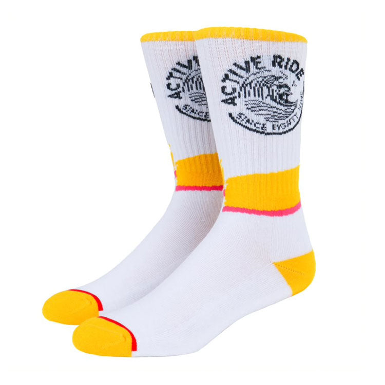 Claw Crew Sock - Yellow/White
