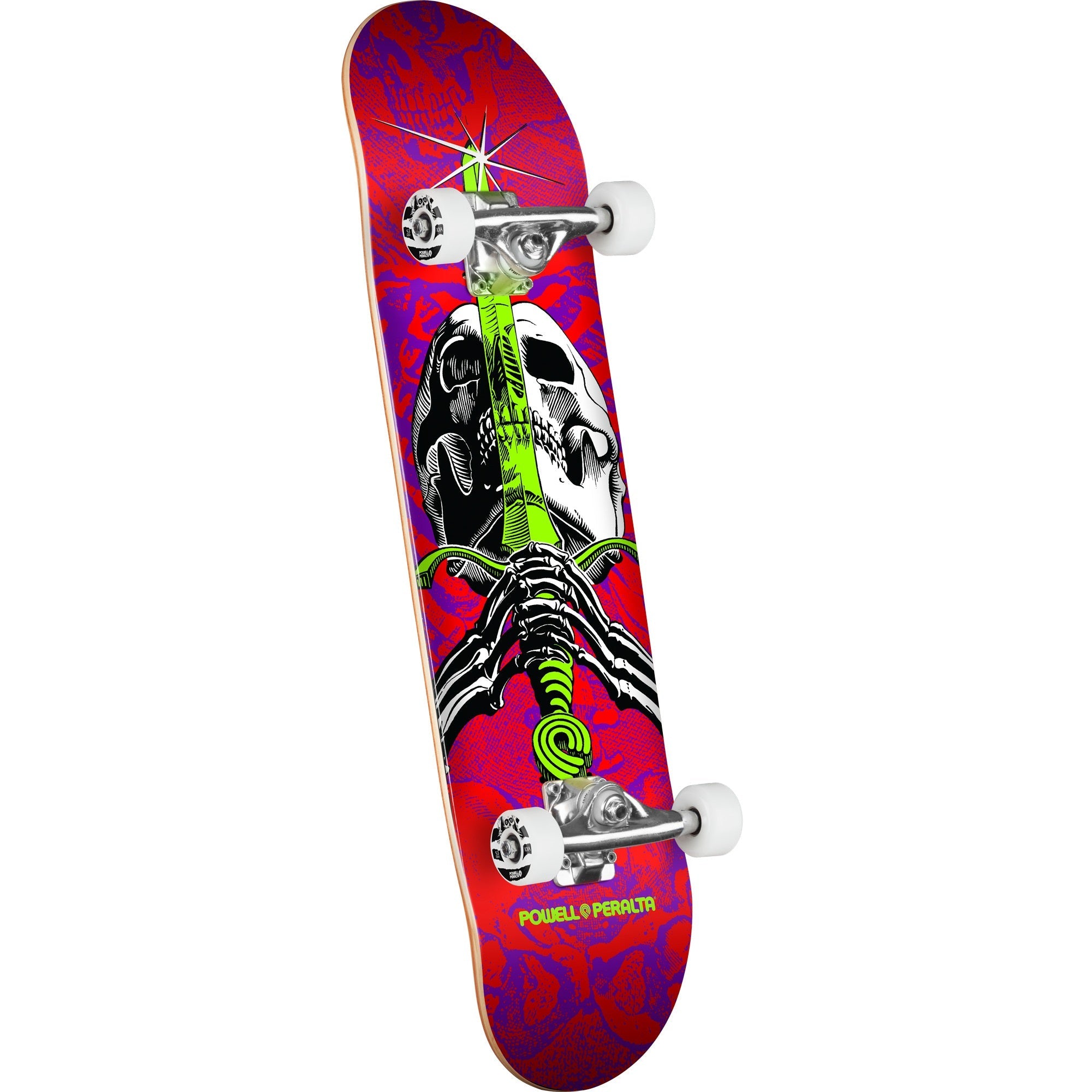 Powell Peralta Skull & Sword Birch Skateboard Complete - 8.0″ Red/Purple