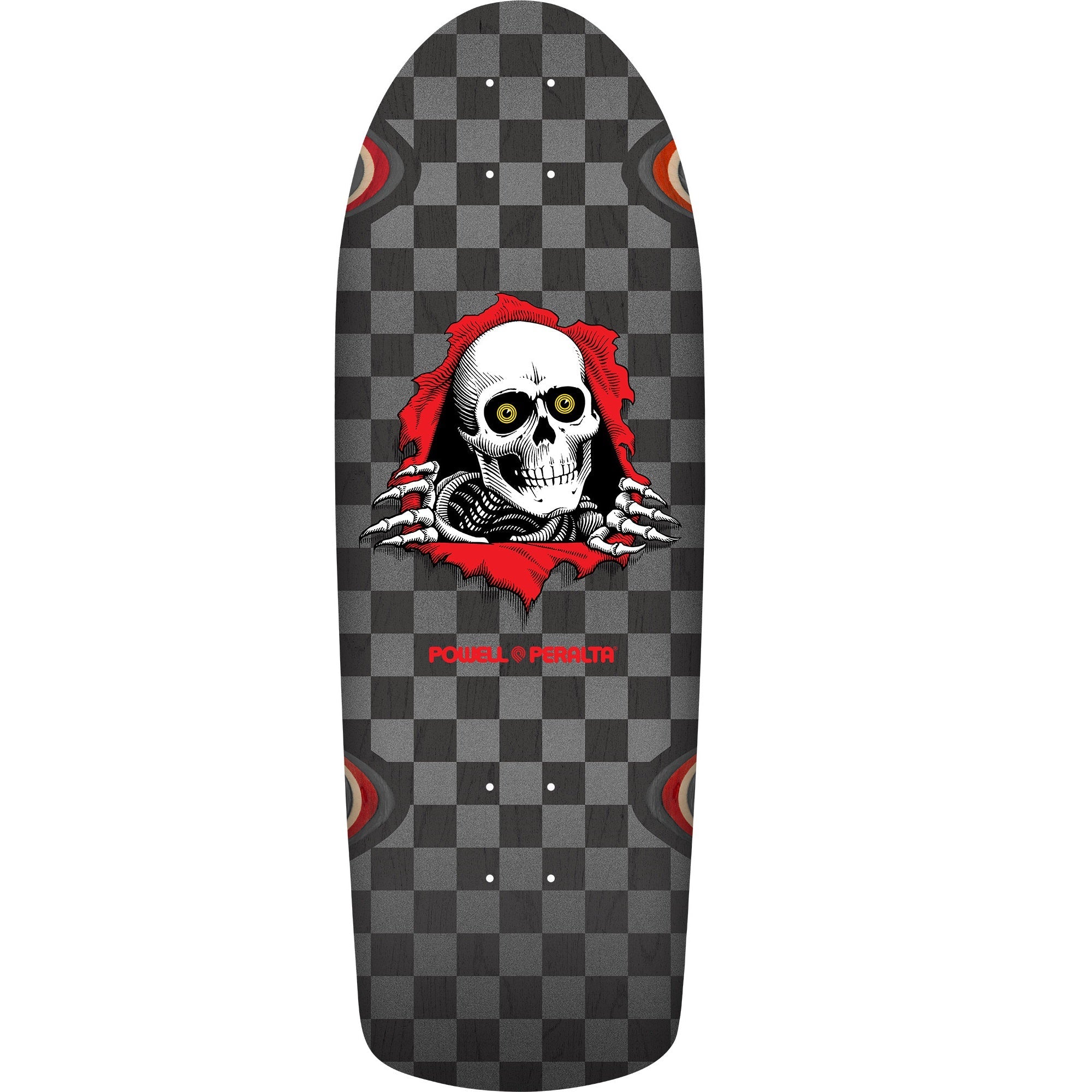 Powell Peralta OG Ripper Checker Deck - 10″ Silver/Black Stain
