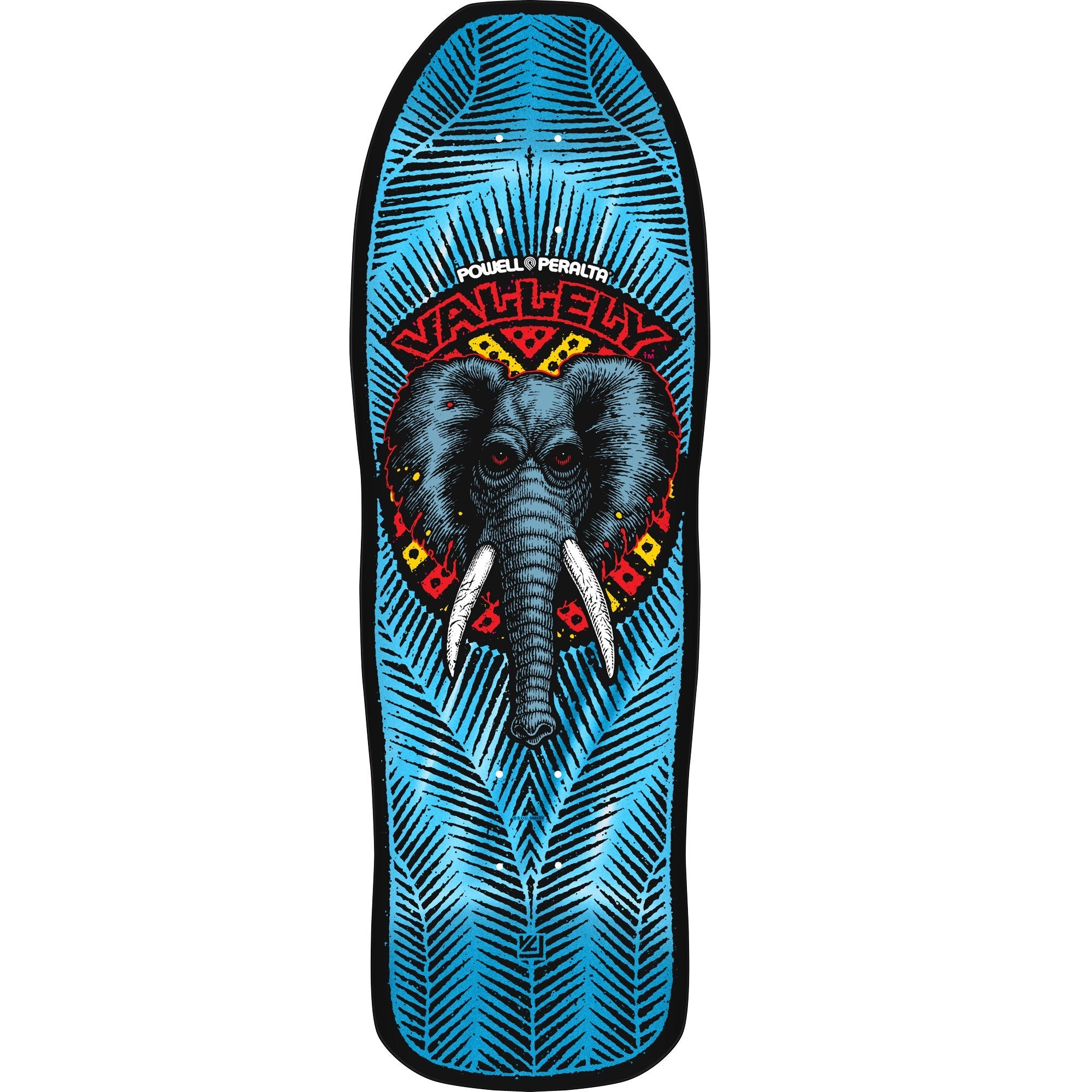 Powell Peralta Mike Vallely Elephant Reissue Deck - 10″ Blue Foil