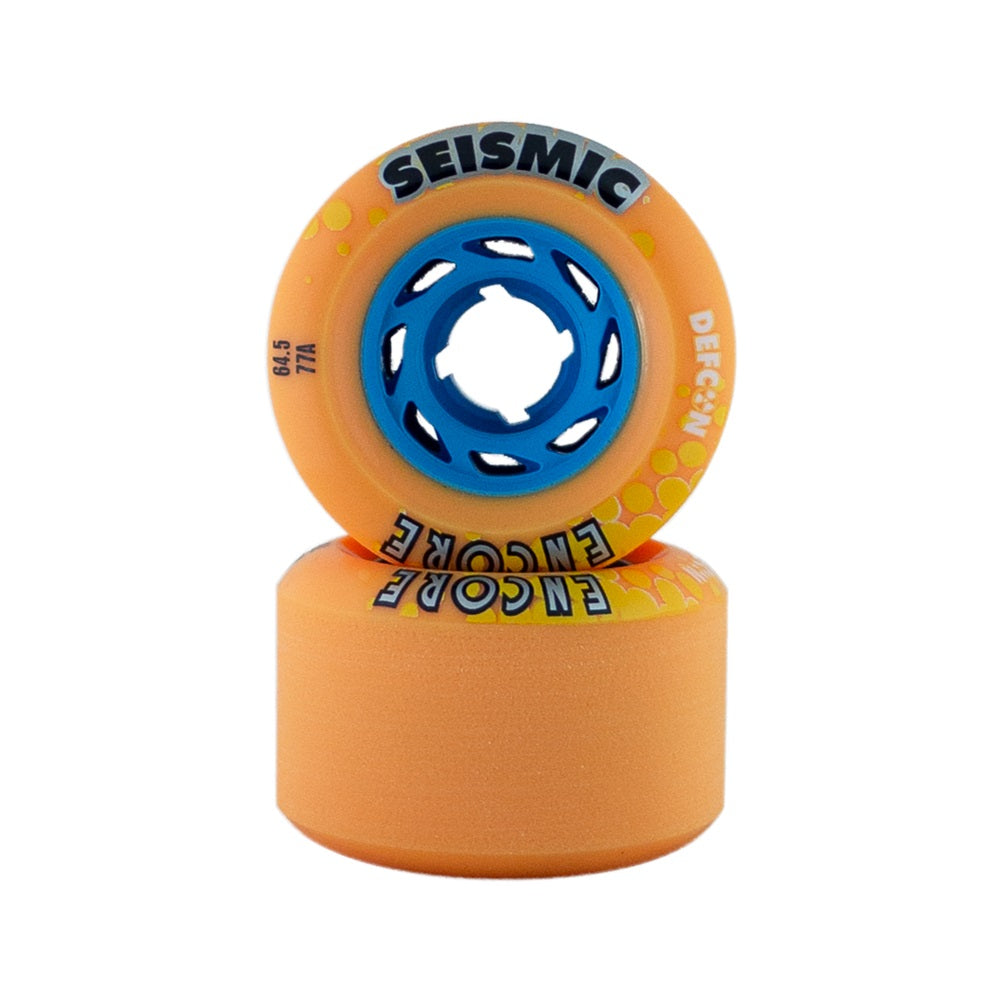 Seismic Encore Defcon Wheels 64.5mm 77a - Mango (Set of 4)