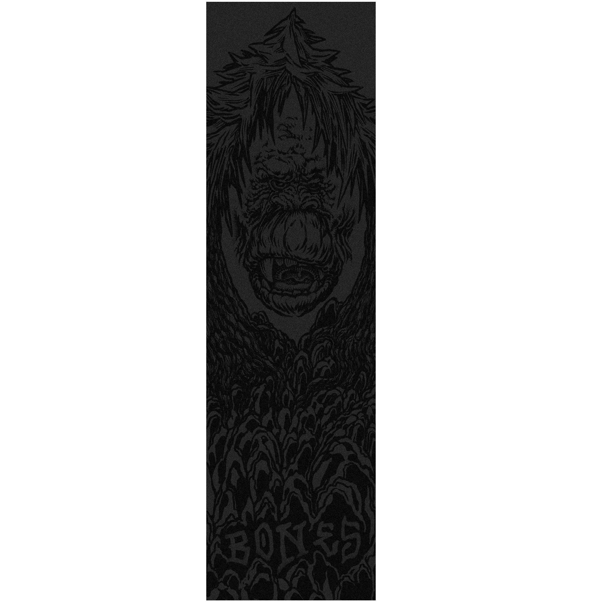 Bones Forest Face Single Sheet Griptape 9″x33″ - Black