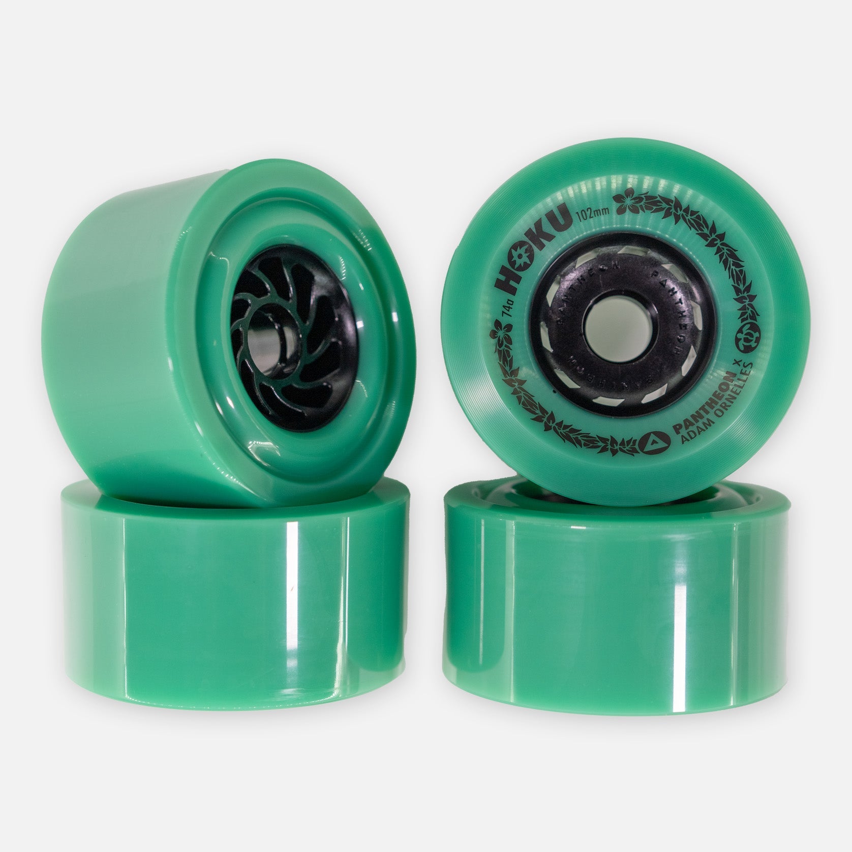 Pantheon Adam Ornelles Hoku 102mm 74a Wheels - Green (Set of 4)
