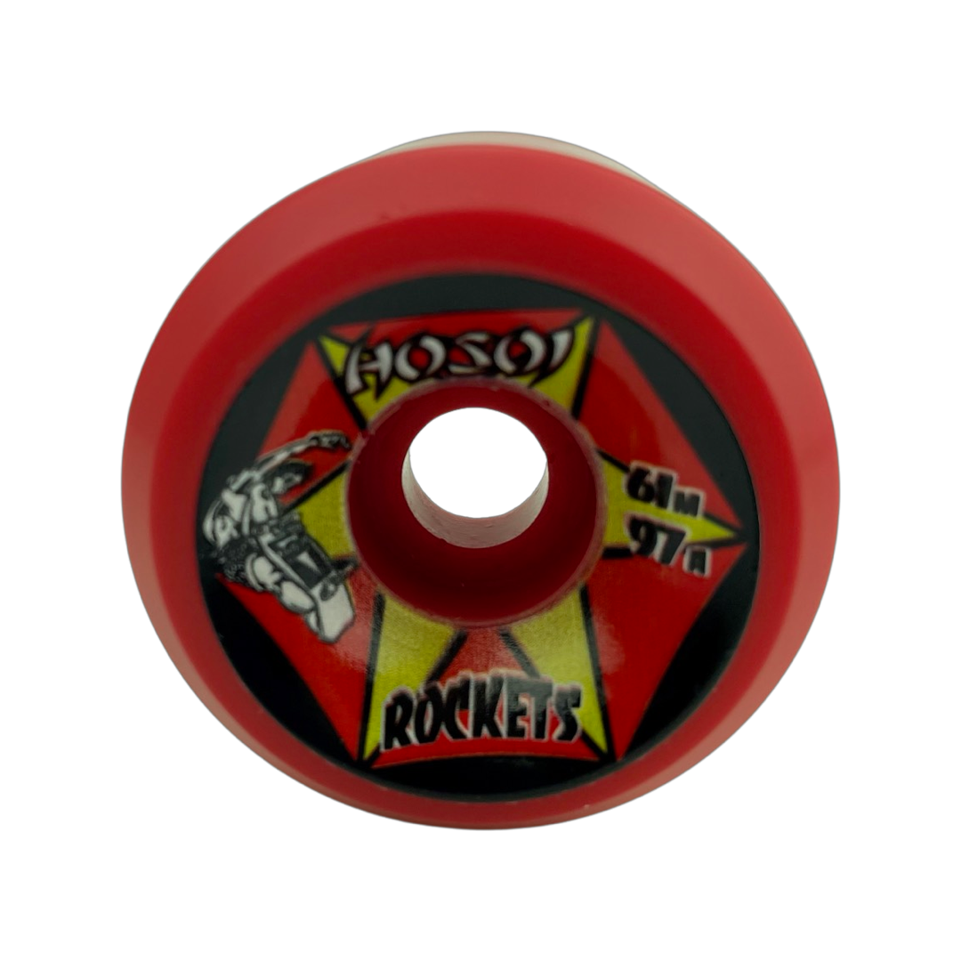 Hosoi Rockets 61mm 97A Red Skateboard Wheels