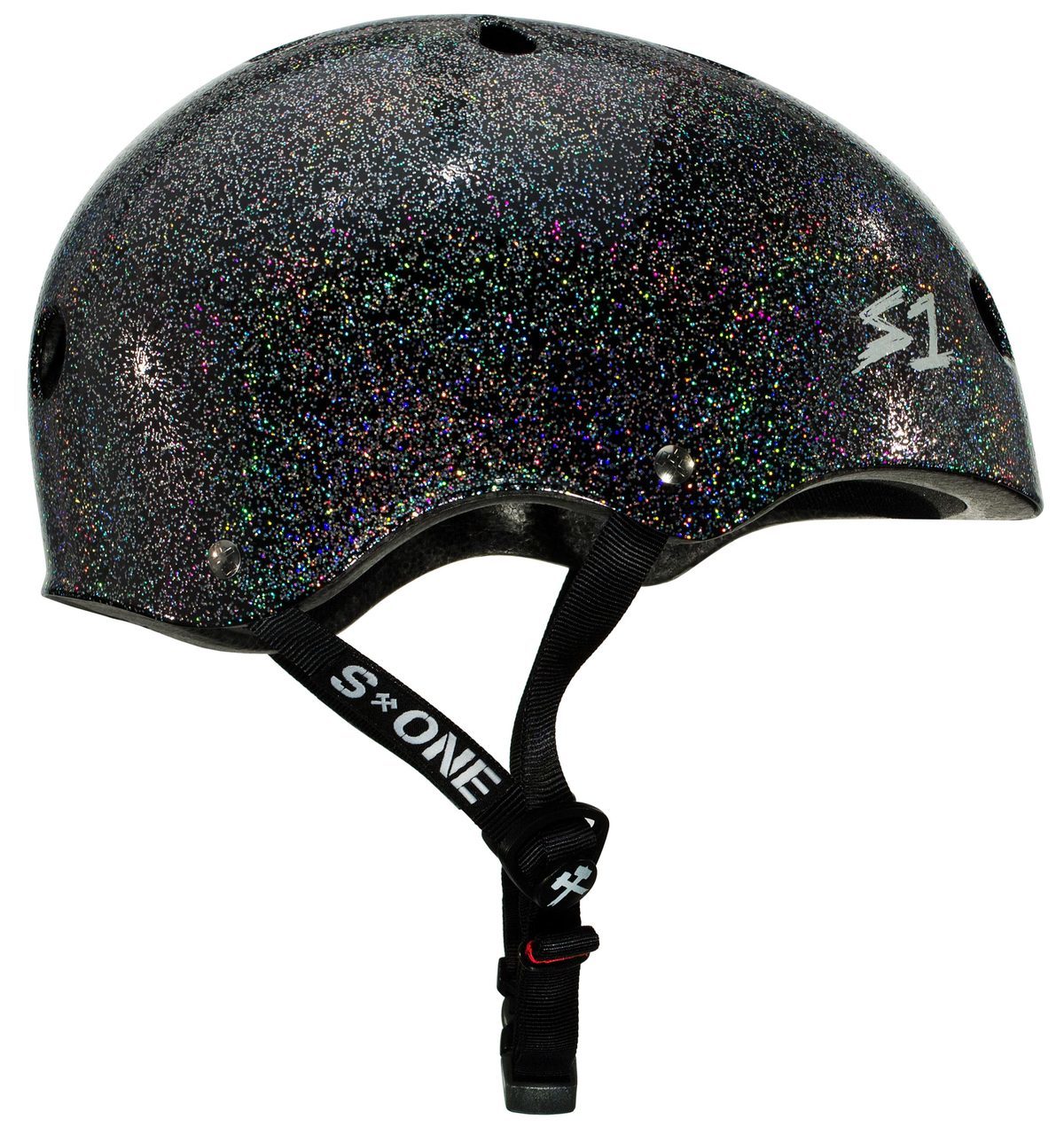 S1 Mega Lifer Helmet - Black Gloss Glitter