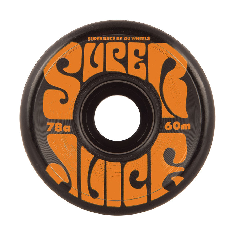 OJ Wheels Super Juice 60mm 78a - Black/Orange (Set of 4)